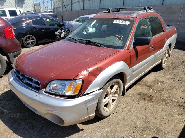 4S4BT62C337114544 - 2003 SUBARU BAJA SPORT BURGUNDY photo 2