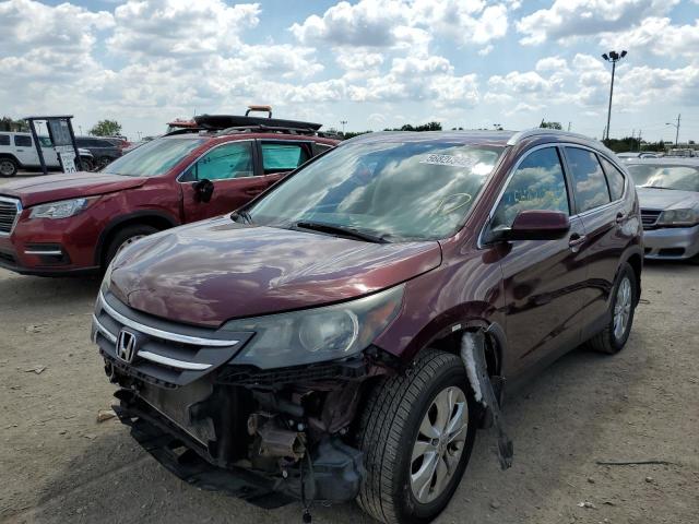 5J6RM4H76EL084572 - 2014 HONDA CR-V EXL BURGUNDY photo 2