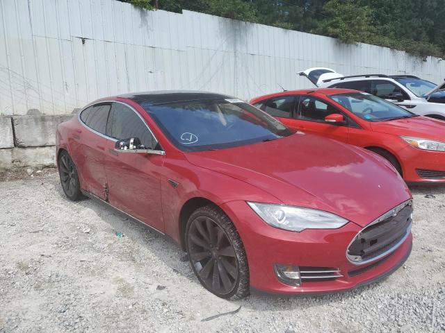 5YJSA1CP8DFP09710 - 2013 TESLA MODEL S Կարմիր լուսանկար 1