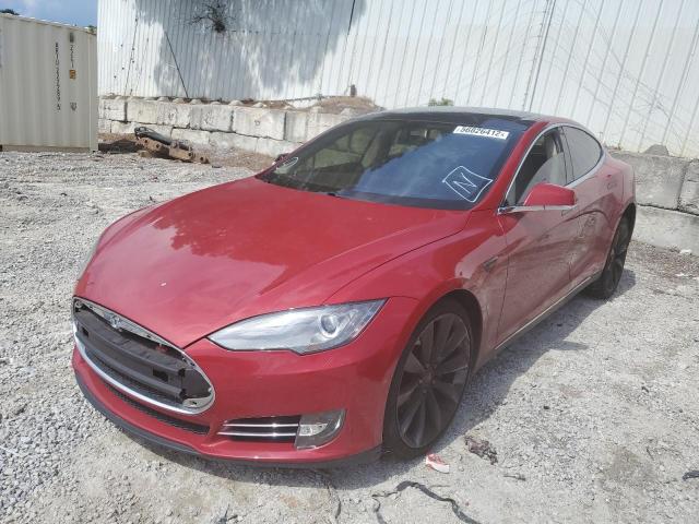 5YJSA1CP8DFP09710 - 2013 TESLA MODEL S Կարմիր լուսանկար 2
