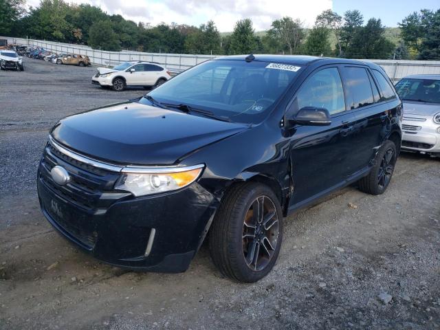 2FMDK4JC3EBA15962 - 2014 FORD EDGE BLACK photo 2