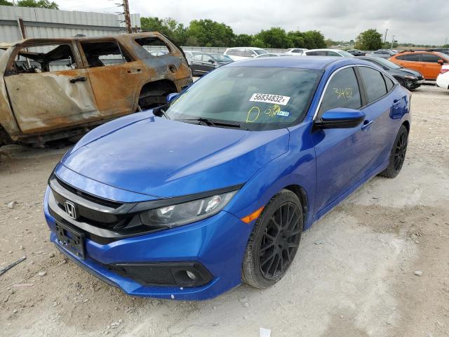 19XFC2F87KE029760 - 2019 HONDA CIVIC SPOR BLUE photo 2