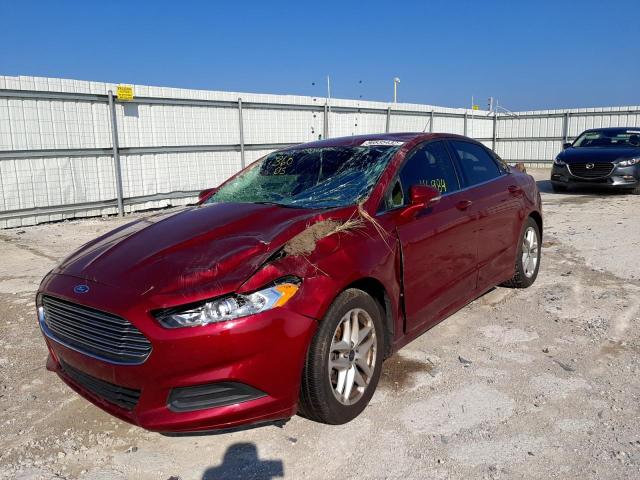 1FA6P0HD4G5116883 - 2016 FORD FUSION SE RED photo 2