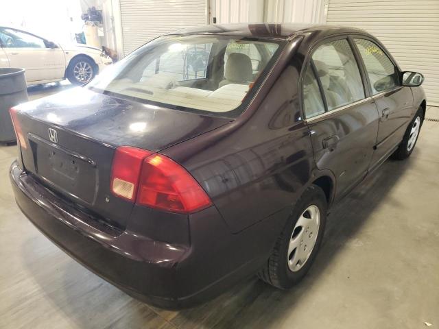 1HGES16571L054440 - 2001 HONDA CIVIC LX PURPLE photo 4