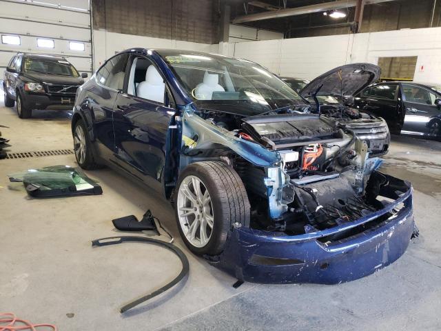 7SAYGDEE4NF323750 - 2022 TESLA MODEL Y Bleu photo 1