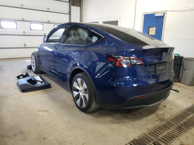 7SAYGDEE4NF323750 - 2022 TESLA MODEL Y BLUE photo 3