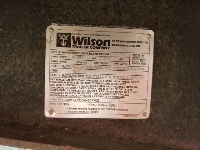 4WWFGB0B04N607705 - 2004 WILSON TRAILER GRAY photo 10