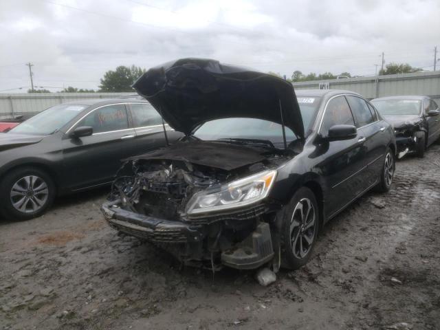 1HGCR3F81GA005814 - 2016 HONDA ACCORD EXL BLACK photo 2