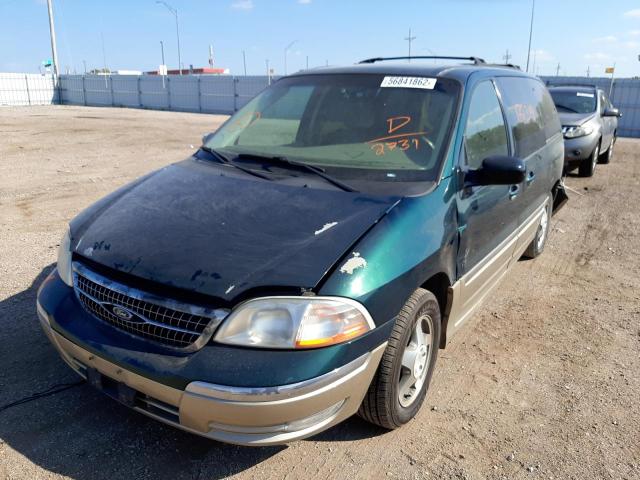 2FMZA5348YBB12731 - 2000 FORD WINDSTAR GREEN photo 2