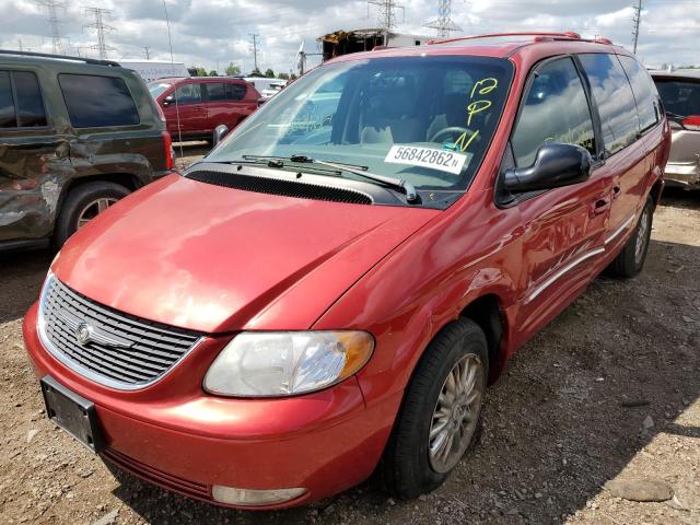 2C8GP64L63R274958 - 2003 CHRYSLER TOWN & COU MAROON photo 2