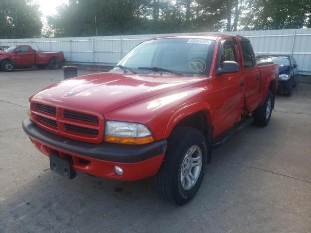 1B7HG2AX21S279995 - 2001 DODGE DAKOTA QUA RED photo 2