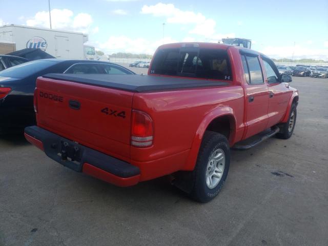 1B7HG2AX21S279995 - 2001 DODGE DAKOTA QUA RED photo 4