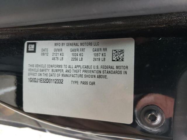 1G6DJ1E32D0112332 - 2013 CADILLAC CTS PERFOR შავი ფოტო 10