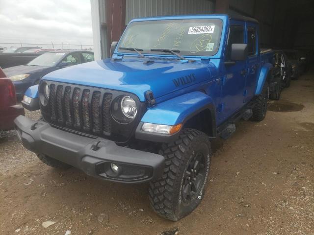 1C6JJTAMXNL118669 - 2022 JEEP GLADIATOR BLUE photo 2