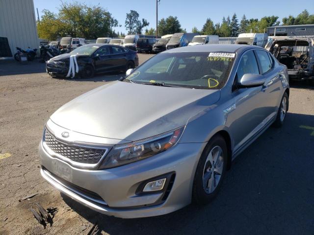 KNAGM4AD2E5070697 - 2014 KIA OPTIMA HYB SILVER photo 2