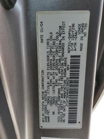 JTLKT324640158029 - 2004 TOYOTA SCION XB Grau Foto 10