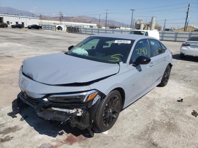 2HGFE2F53NH588748 - 2022 HONDA CIVIC SPOR SILVER photo 2