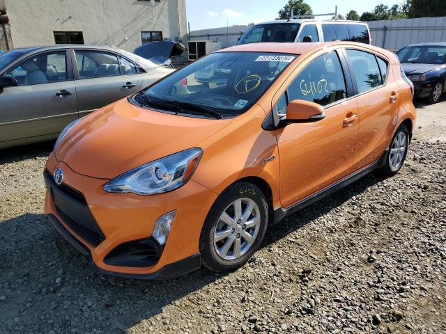 JTDKDTB37H1591083 - 2017 TOYOTA PRIUS C ORANGE photo 2