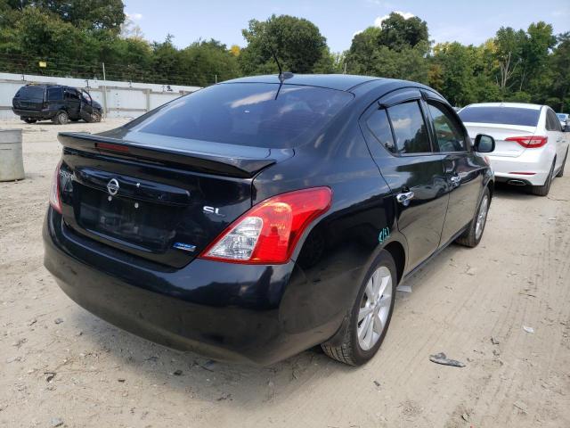 3N1CN7AP8EL800593 - 2014 NISSAN VERSA S BLACK photo 4