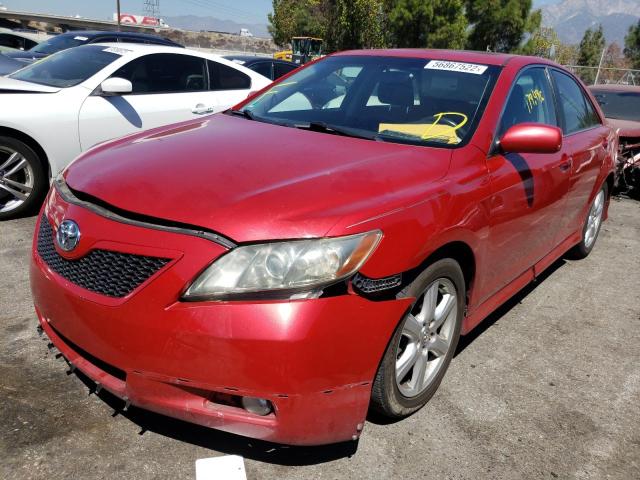 4T1BE46K37U010899 - 2007 TOYOTA CAMRY CE RED photo 2