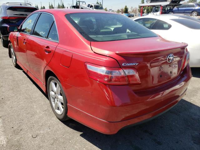 4T1BE46K37U010899 - 2007 TOYOTA CAMRY CE RED photo 3