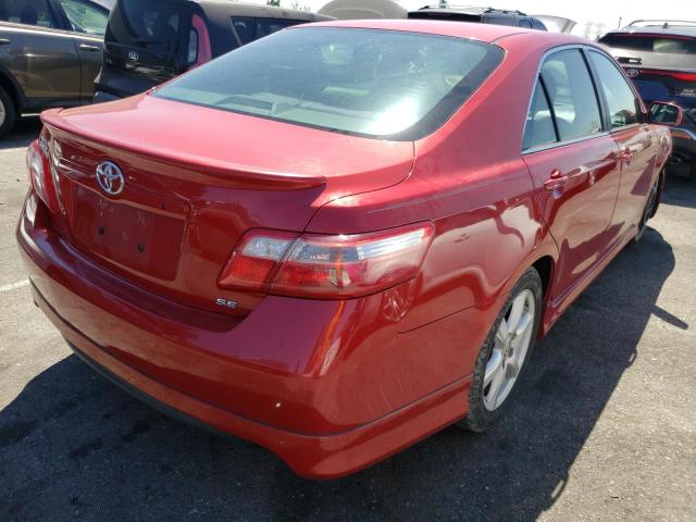 4T1BE46K37U010899 - 2007 TOYOTA CAMRY CE RED photo 4