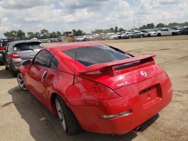 JN1BZ34D48M700804 - 2008 NISSAN 350Z COUPE RED photo 3