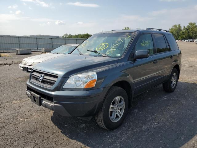 5FNYF18524B007207 - 2004 HONDA PILOT EXL CHARCOAL photo 2