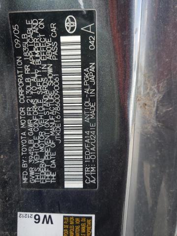 JTKDE167860090061 - 2006 TOYOTA SCION TC 石墨色 照片 10