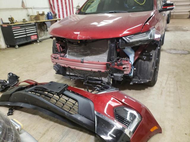 1GNEVKKW9NJ121753 - 2022 CHEVROLET TRAVERSE P RED photo 9