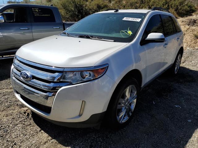 2FMDK3JC2DBA03374 - 2013 FORD EDGE SEL WHITE photo 2