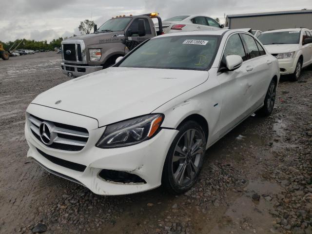 55SWF4HB0JU245050 - 2018 MERCEDES-BENZ C 350E WHITE photo 2