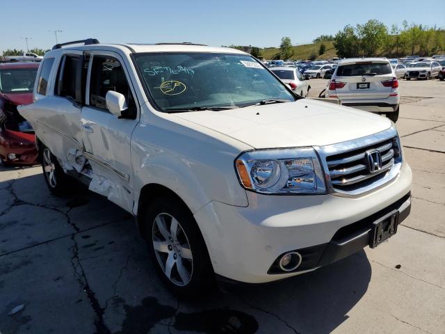 5FNYF4H96DB050534 - 2013 HONDA PILOT TOUR WHITE photo 1