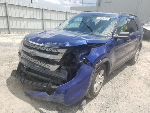 1FM5K7B88DGA16631 - 2013 FORD EXPLORER BLUE photo 2