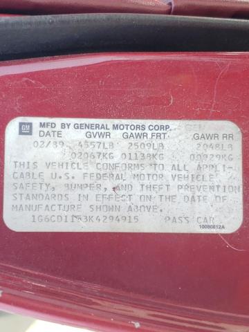 1G6CD1153K4294915 - 1989 CADILLAC DEVILLE BURGUNDY photo 10