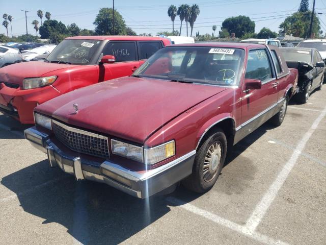 1G6CD1153K4294915 - 1989 CADILLAC DEVILLE BURGUNDY photo 2