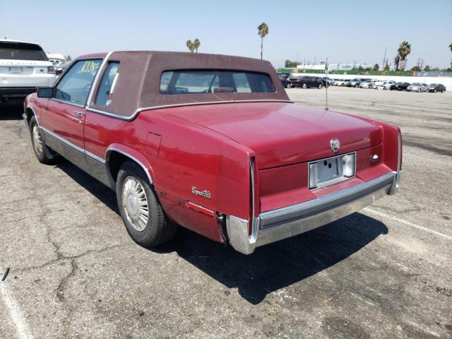 1G6CD1153K4294915 - 1989 CADILLAC DEVILLE BURGUNDY photo 3