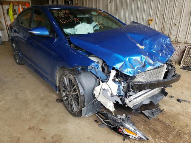 KMHD04LB7HU355771 - 2017 HYUNDAI ELANTRA SP BLUE photo 1