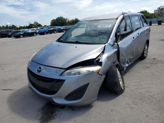 JM1CW2BL0E0176598 - 2014 MAZDA 5 SPORT SILVER photo 2