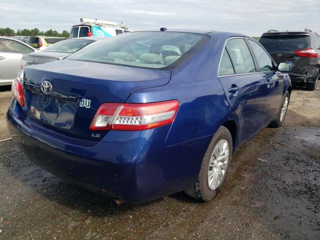 4T1BF3EK2AU546792 - 2010 TOYOTA CAMRY BASE BLUE photo 4