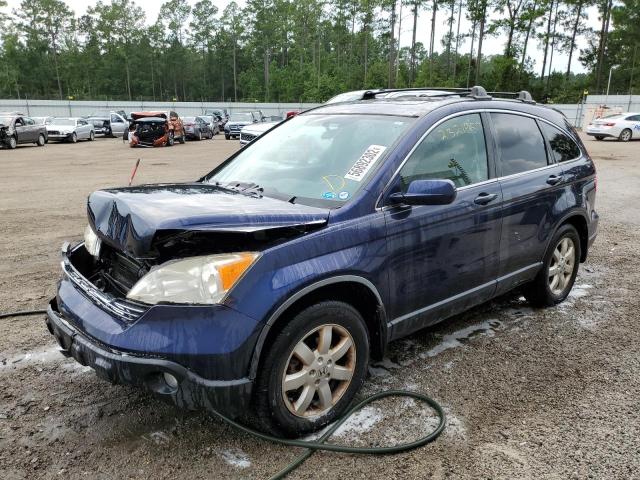 JHLRE48719C001447 - 2009 HONDA CR-V EXL BLUE photo 2