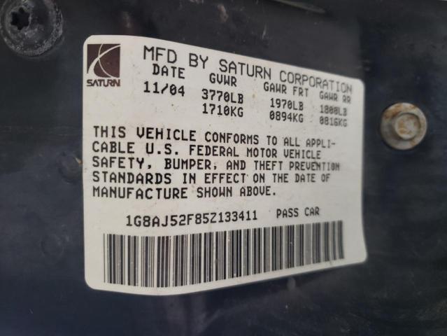 1G8AJ52F85Z133411 - 2005 SATURN ION 青色 照片 10