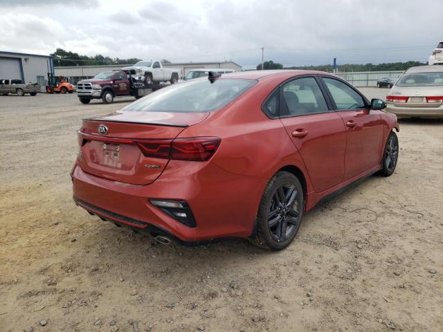 3KPF34AD4LE249066 - 2020 KIA FORTE GT L RED photo 4