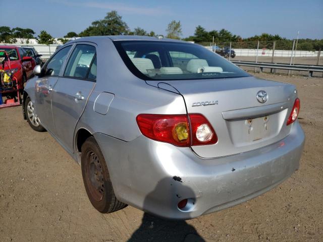 2T1BU40E99C009900 - 2009 TOYOTA COROLLA BA SILVER photo 3