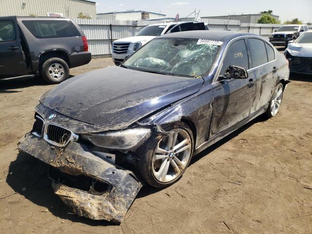 WBA3B9C56DJ899219 - 2013 BMW 335 XI BLUE photo 2