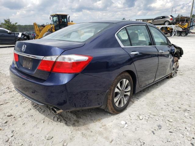 1HGCR2F32DA110386 - 2013 HONDA ACCORD LX BLUE photo 4