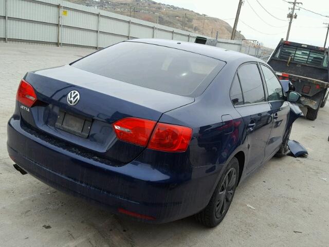 3VW2K7AJ1CM395209 - 2012 VOLKSWAGEN JETTA BASE 蓝色 照片 4