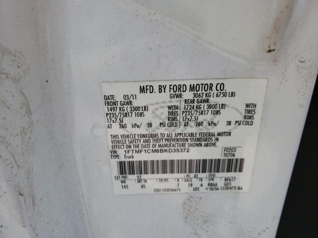 1FTMF1CM6BKD35372 - 2011 FORD F150  photo 10