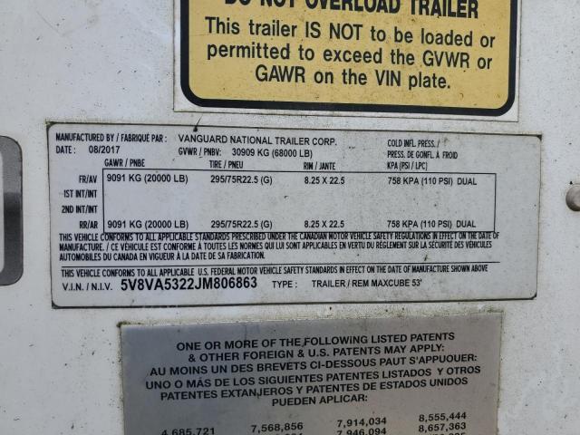 5V8VA5322JM806863 - 2018 VAND TRAILER WHITE photo 10