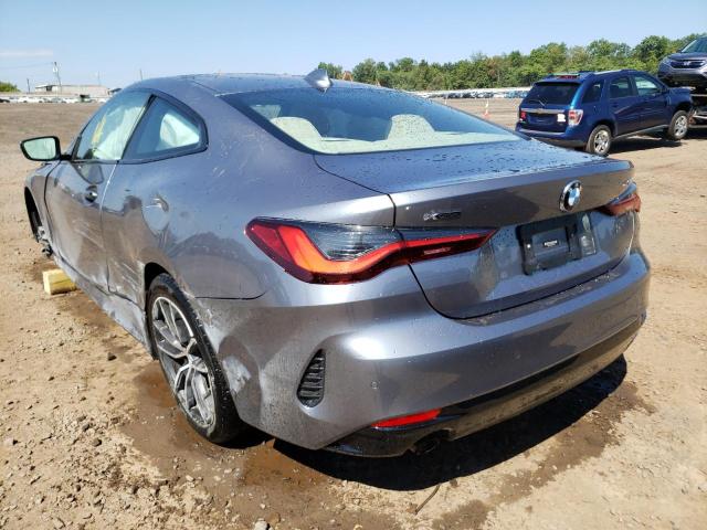 WBA73AP06MCF81915 - 2021 BMW 430XI GRAY photo 3